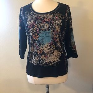 Black Embellished T-shirt